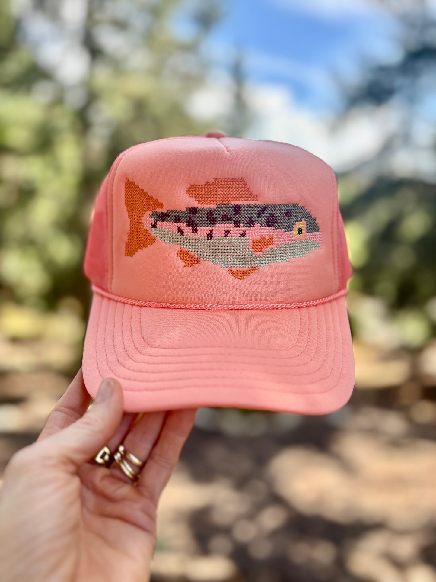 Cross Stitch Fish Trucker