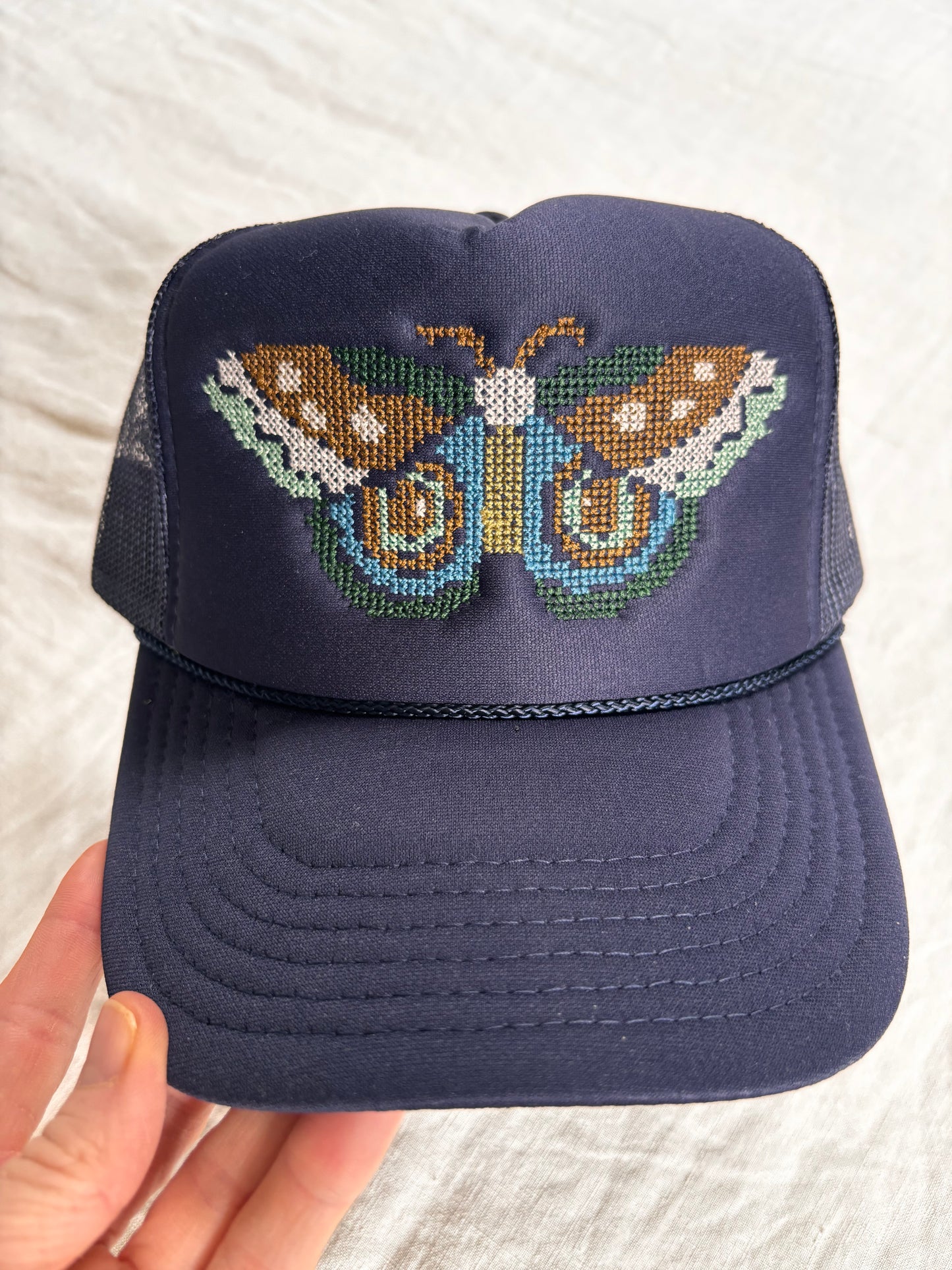 Cross Stitch Forest Moth Trucker