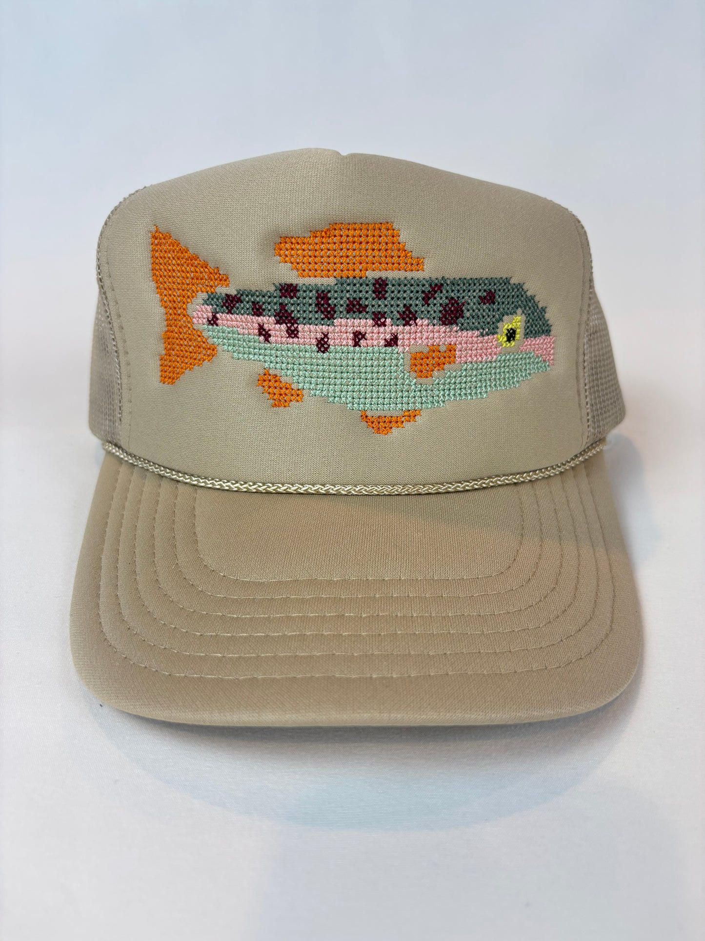 Cross Stitch Fish Trucker