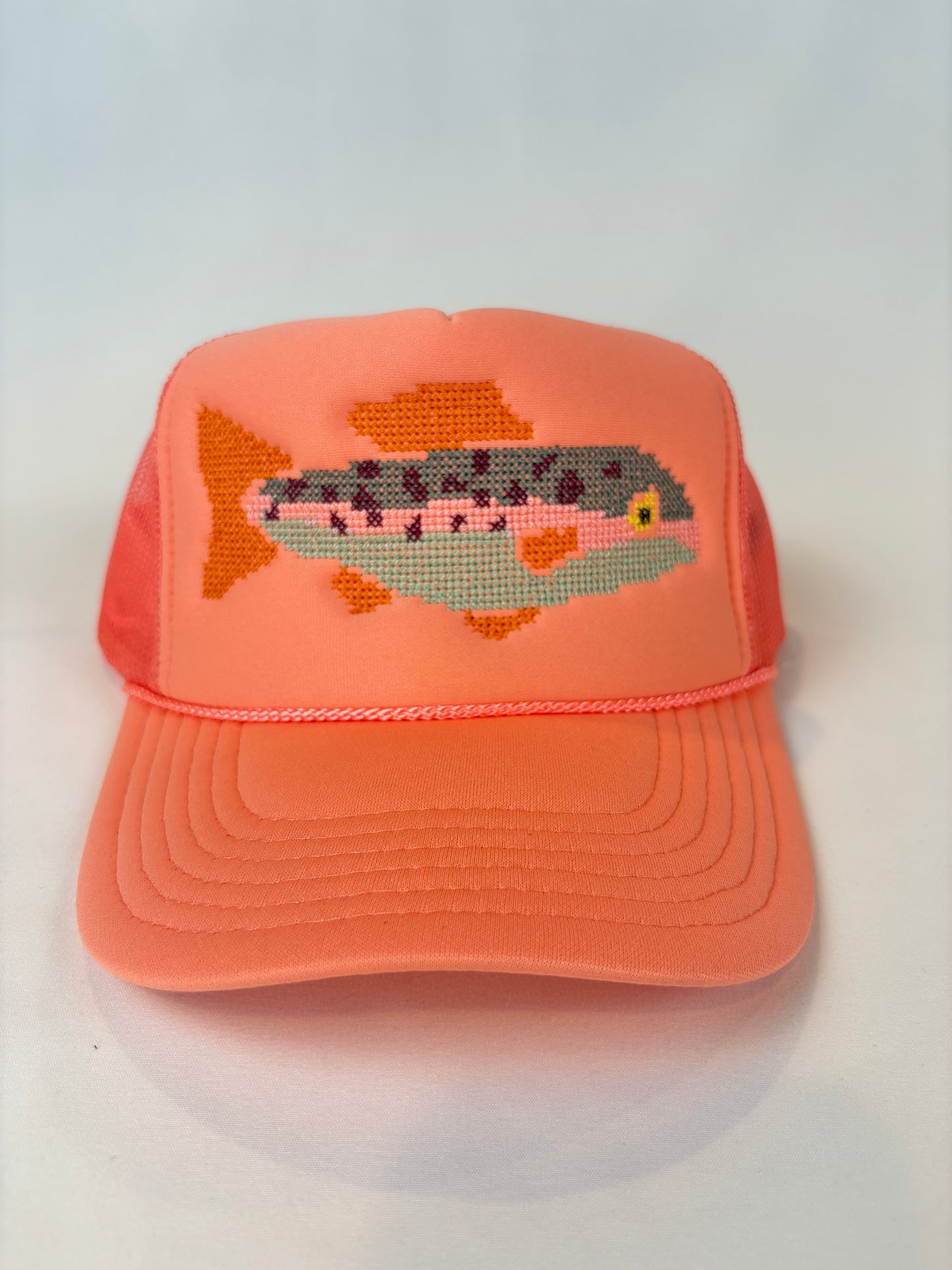 Cross Stitch Fish Trucker