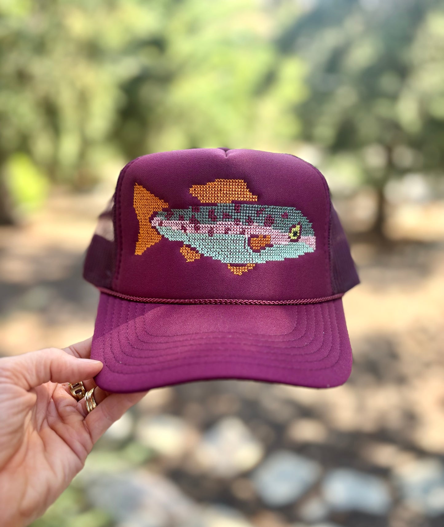 Cross Stitch Fish Trucker