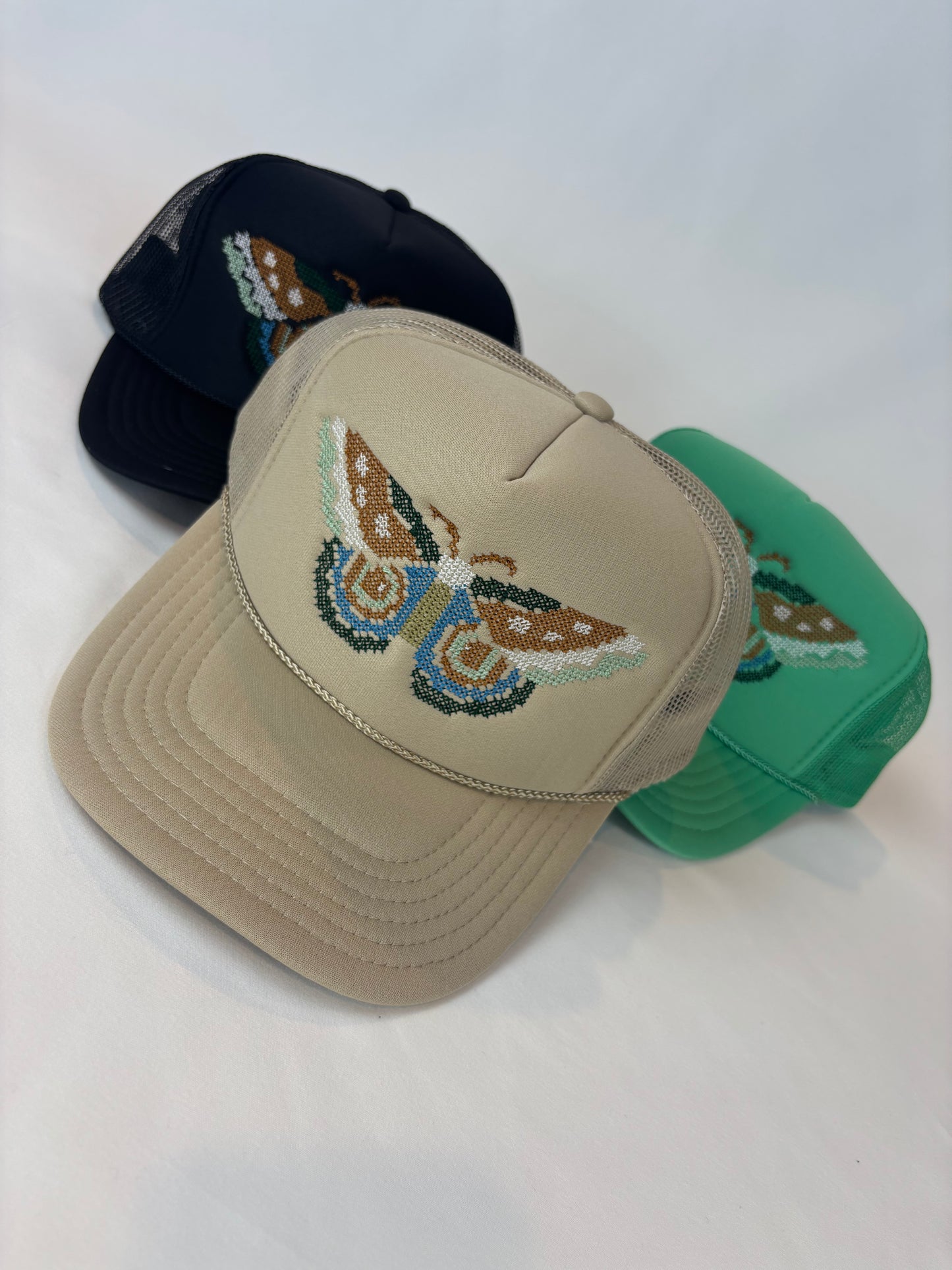 Cross Stitch Forest Moth Trucker