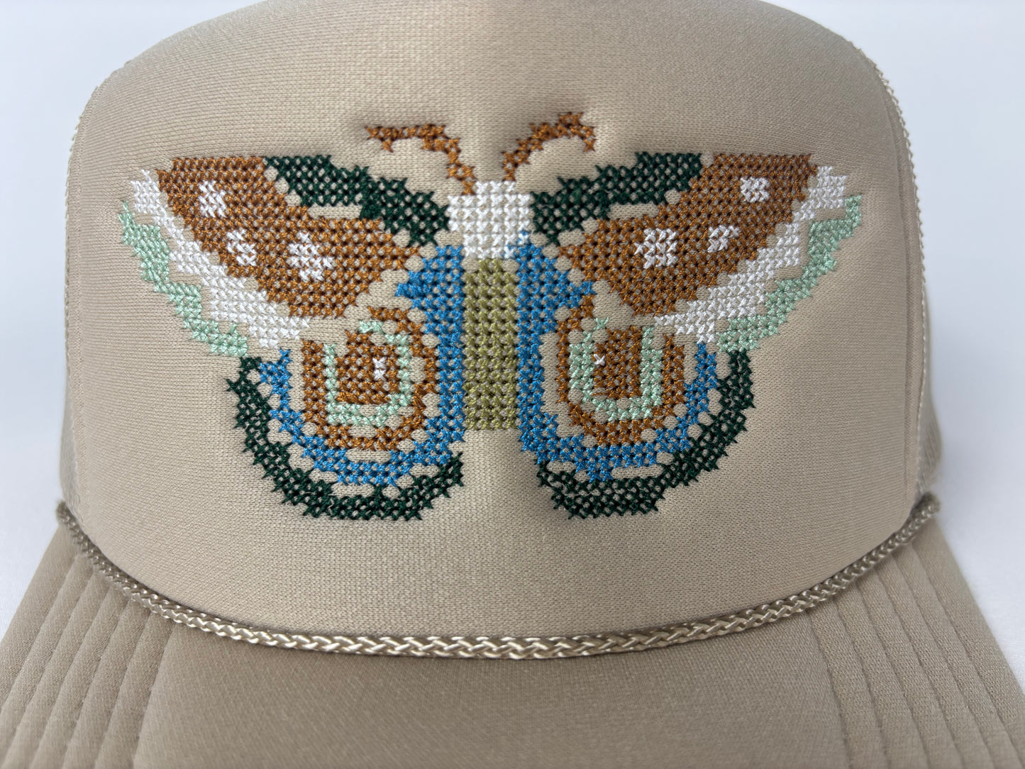 Cross Stitch Forest Moth Trucker