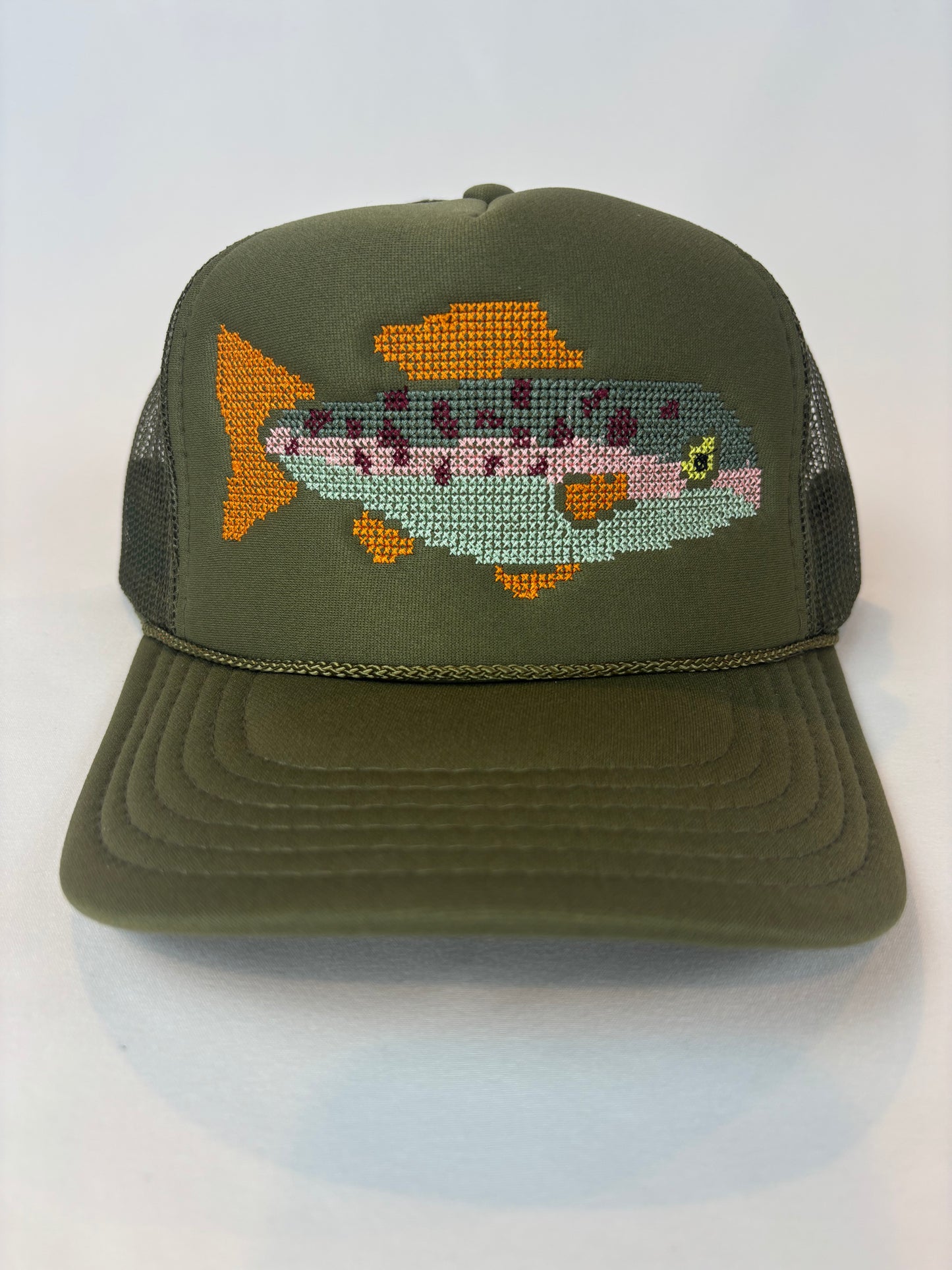 Cross Stitch Fish Trucker