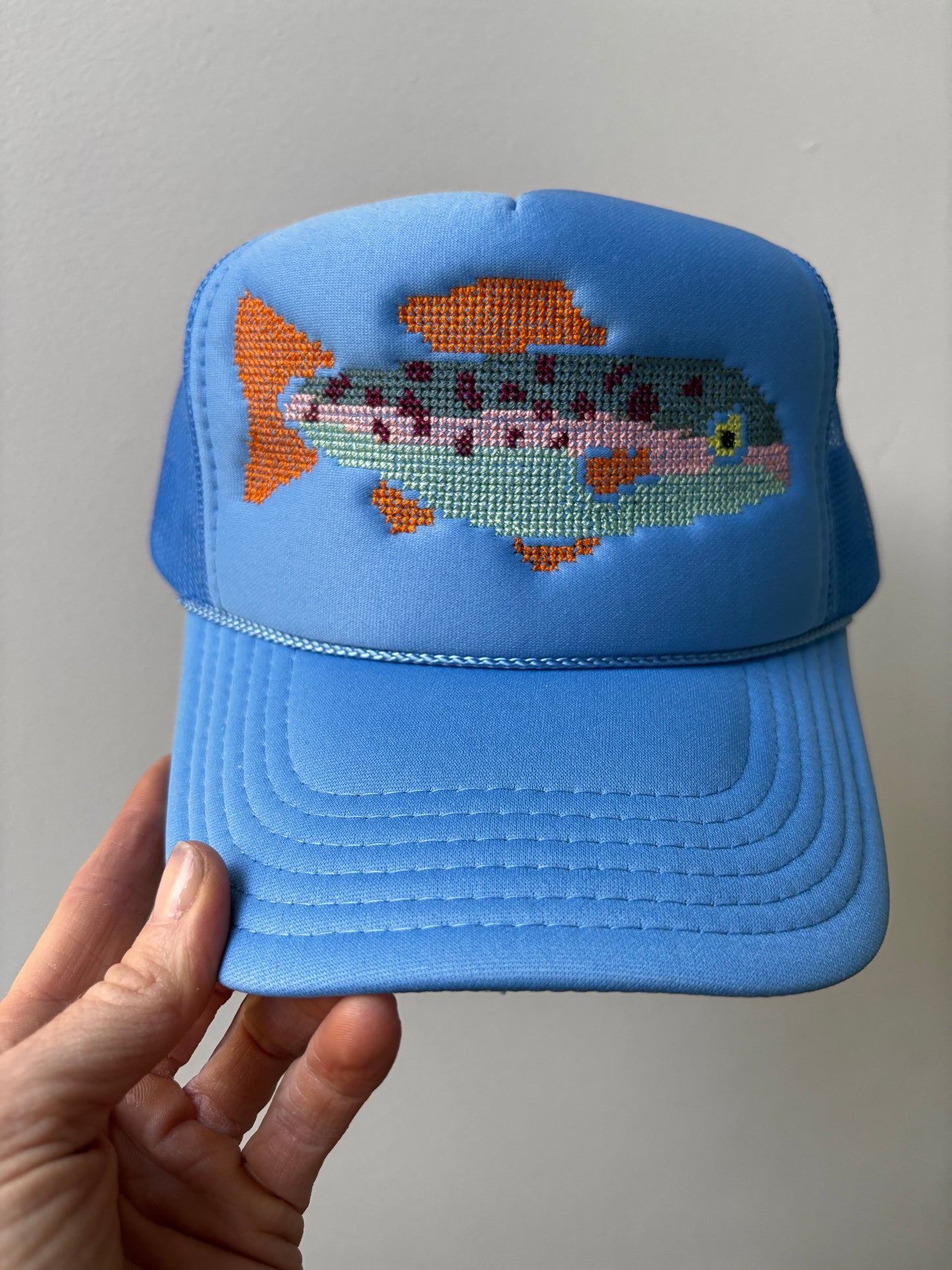 Cross Stitch Fish Trucker