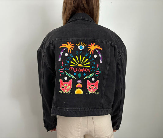 Force of Nature Embroidered Denim Jacket