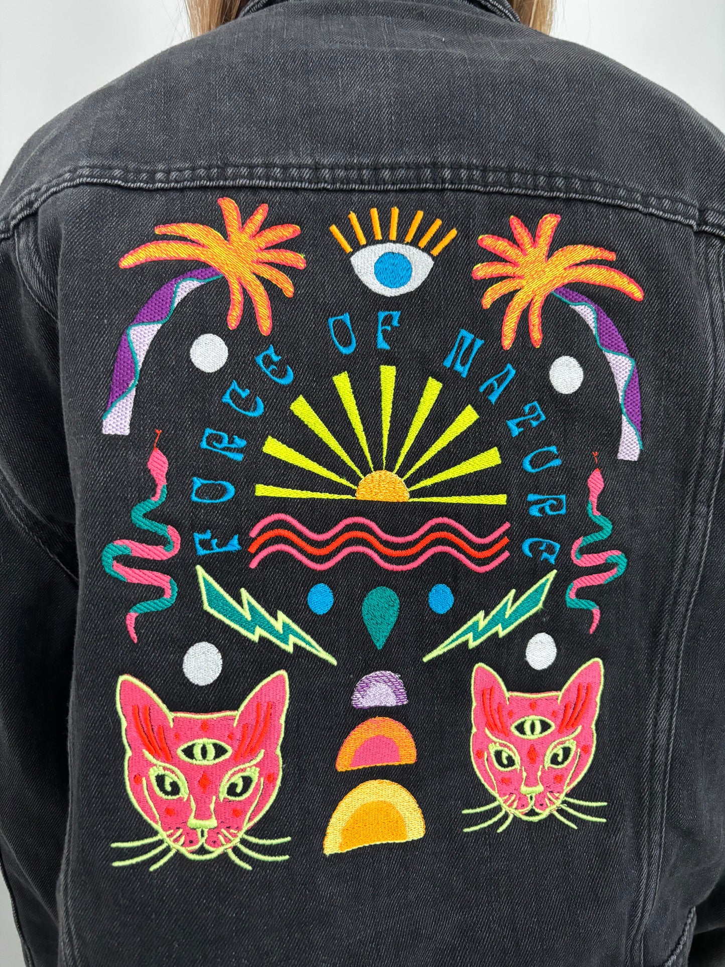 Force of Nature Embroidered Denim Jacket