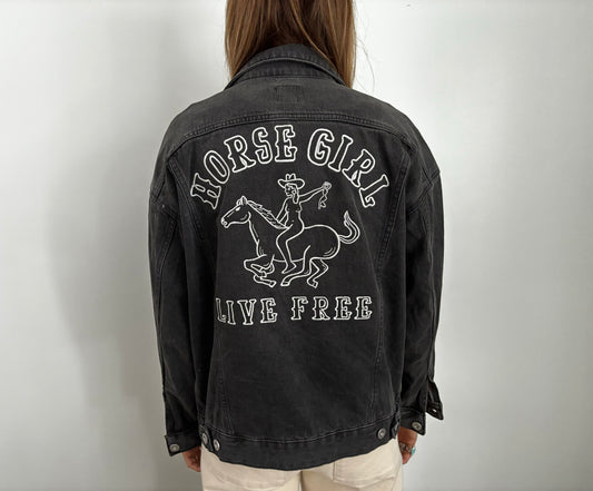 Horse Girl Embroidered Denim Jacket - Limited Edition