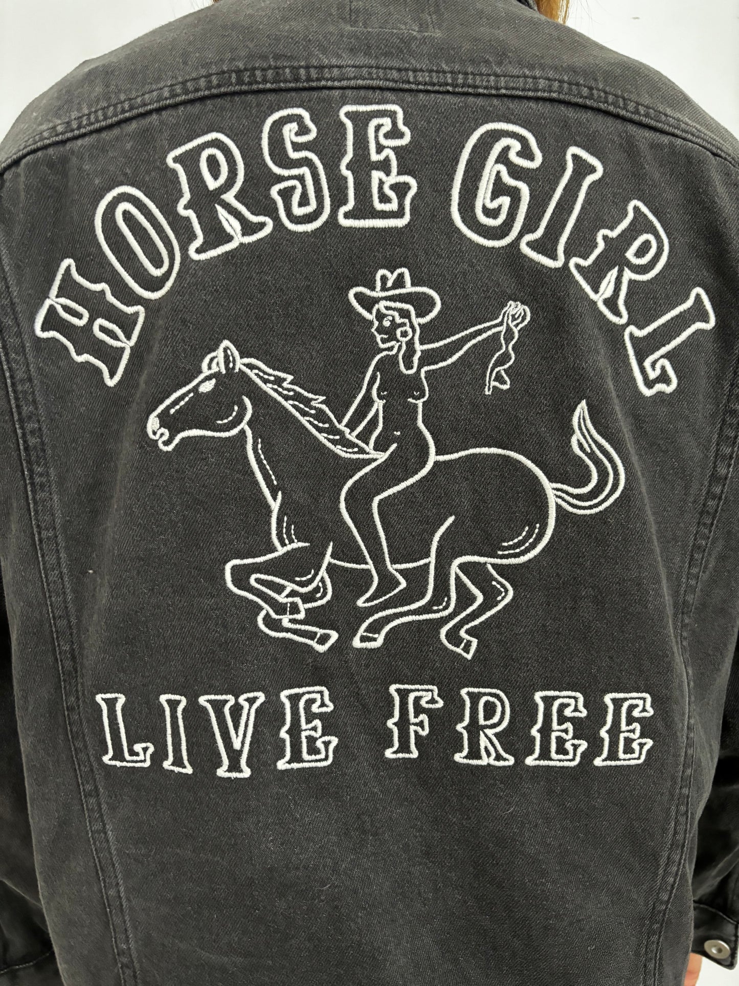 Horse Girl Embroidered Denim Jacket - Limited Edition