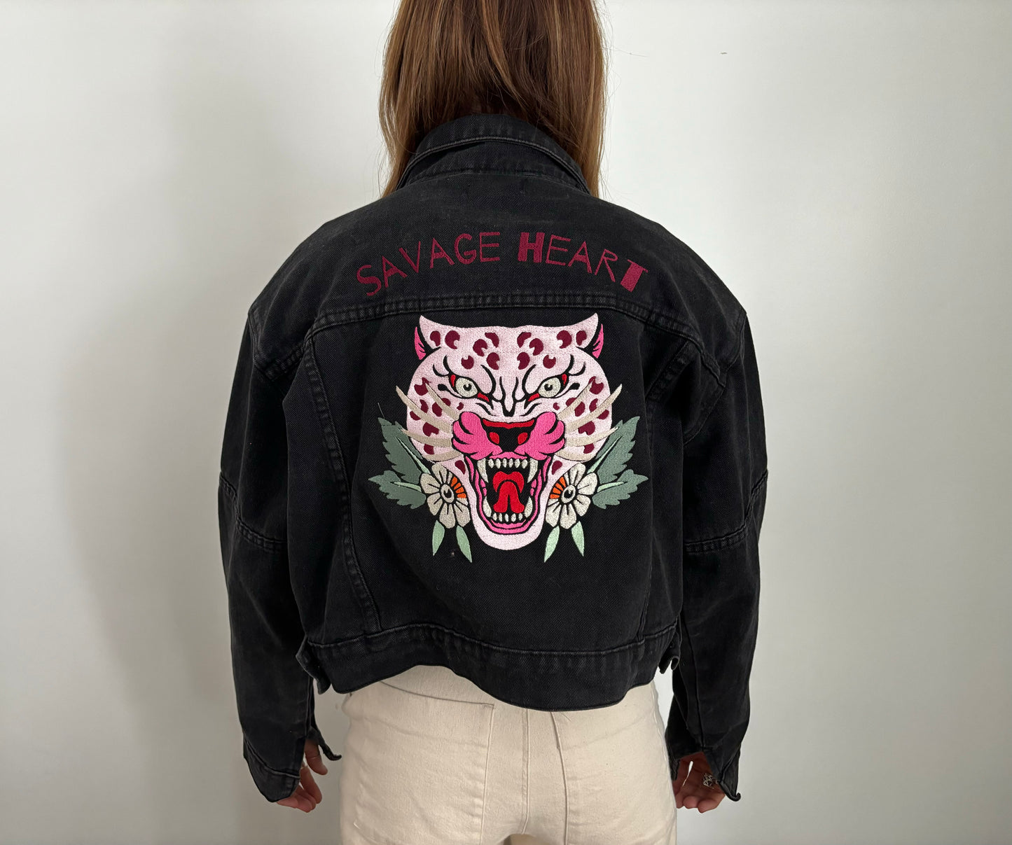 Savage Heart Embroidered Denim Jacket - Limited Edition