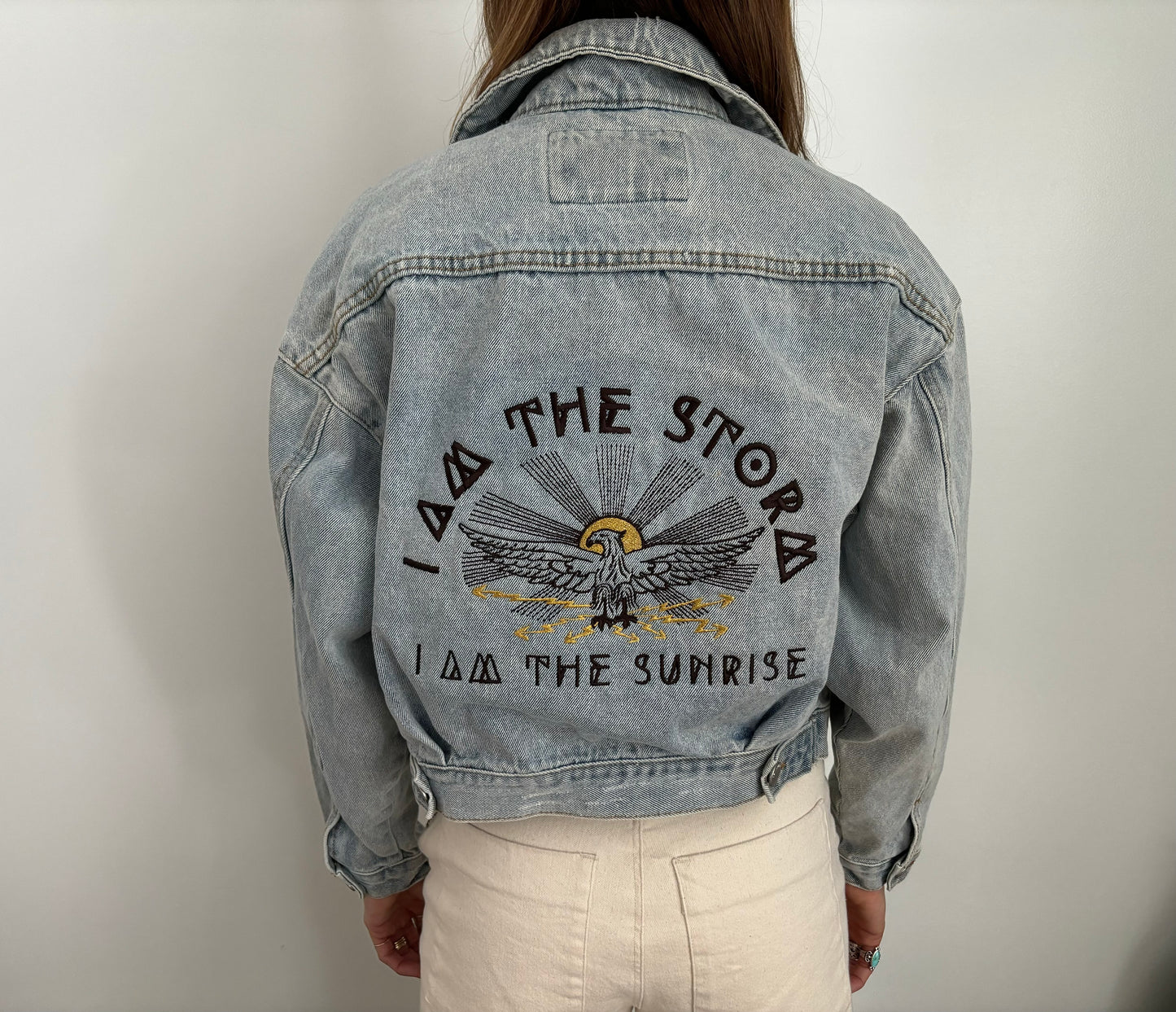 I Am The Storm Embroidered Denim Jacket - Limited Edition